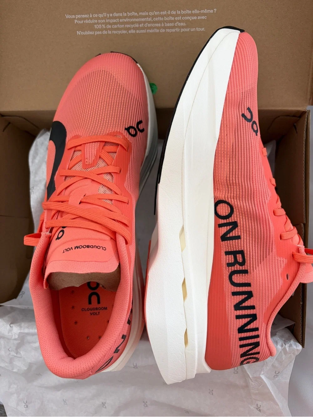 On Cloudboom Volt Shoes Men’s Size 10.5 Racing Running Sneakers Sunstone Reef